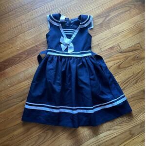 Bonnie Jean Girls’ Navy & White Sailor Dress – Size 7